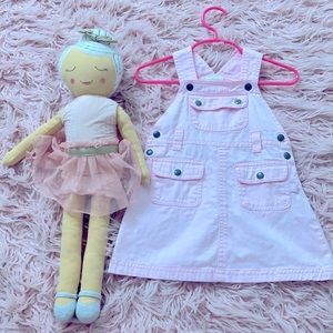 Pink denim dress for little girl